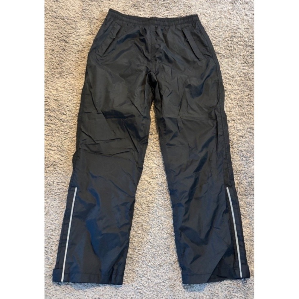 33,000ft Men's Black Reflective Track Wind Pants M 32W 32L Athletic
